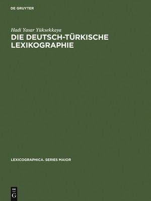 cover image of Die deutsch-türkische Lexikographie